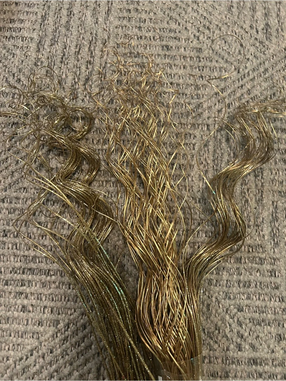 Gold Sparkly Spiraled Cottagecore Fairycore Boho Bohemian Hippie Faux Plants